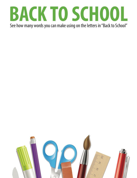 Back to School Word Jumble