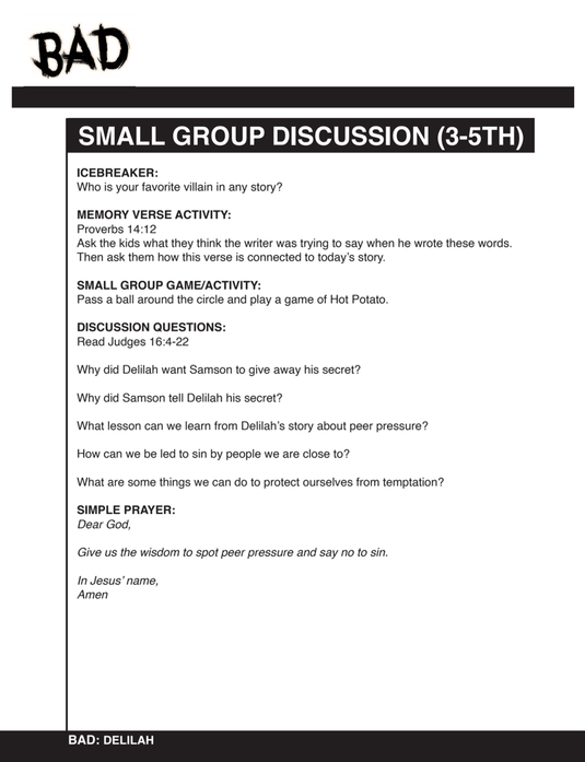BAD 4-Week Children's Ministry Curriculum - Children's Ministry Deals