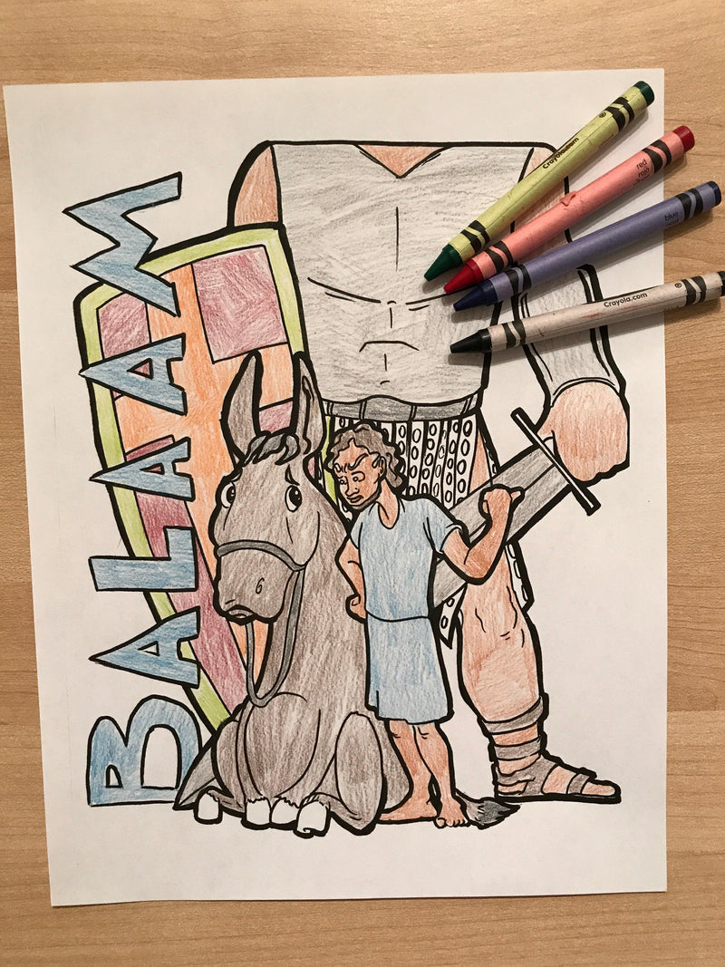 Load image into Gallery viewer, FREE Balaam Coloring Page
