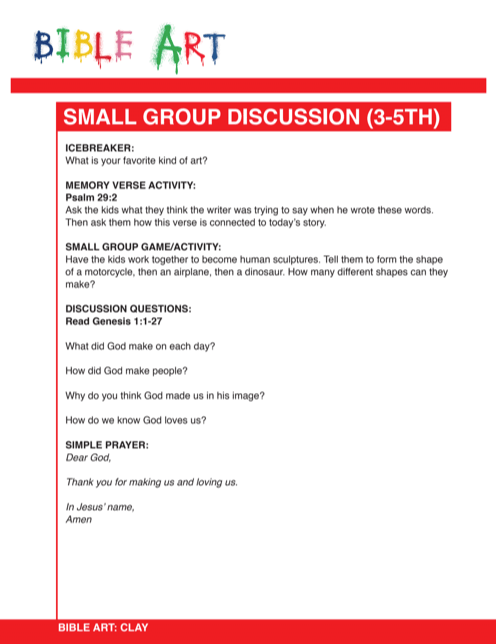 Bible Art 6-Week Children's Ministry Curriculum - Children's Ministry Deals