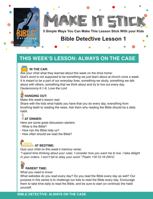 Bible Detective 8-Week Children’s Ministry Curriculum - Children's Ministry Deals
