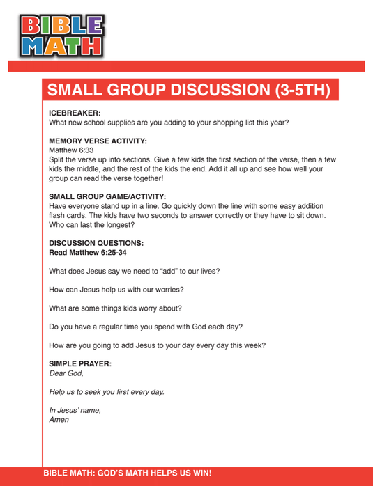 Bible Math 4-Week Children's Ministry Curriculum - Children's Ministry Deals