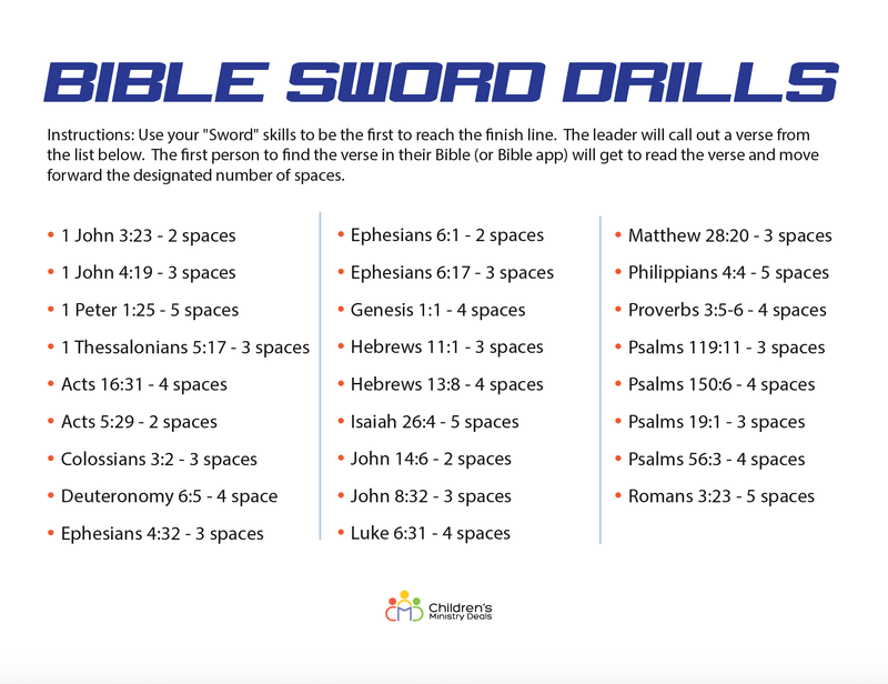 Bible Sword Drills Game For Kids - Children's Ministry Deals