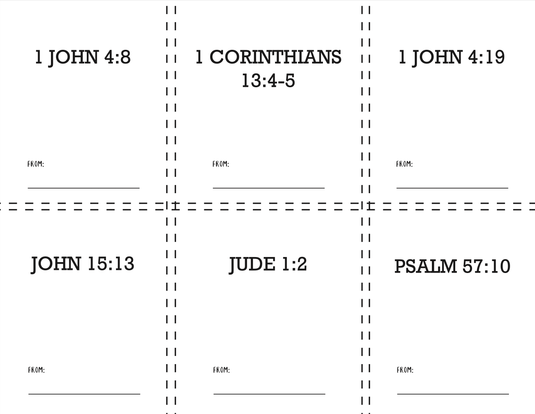 Bible Verse Valentine Notes - Children's Ministry Deals
