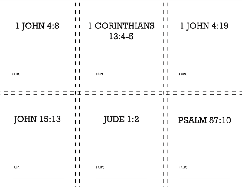 Bible Verse Valentine Notes - Children's Ministry Deals