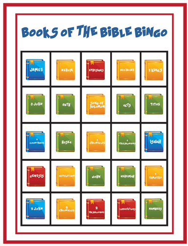 Books of the Bible Bingo