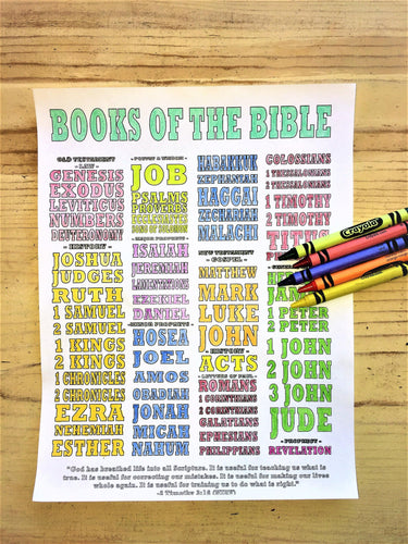 Books of the Bible Coloring Page