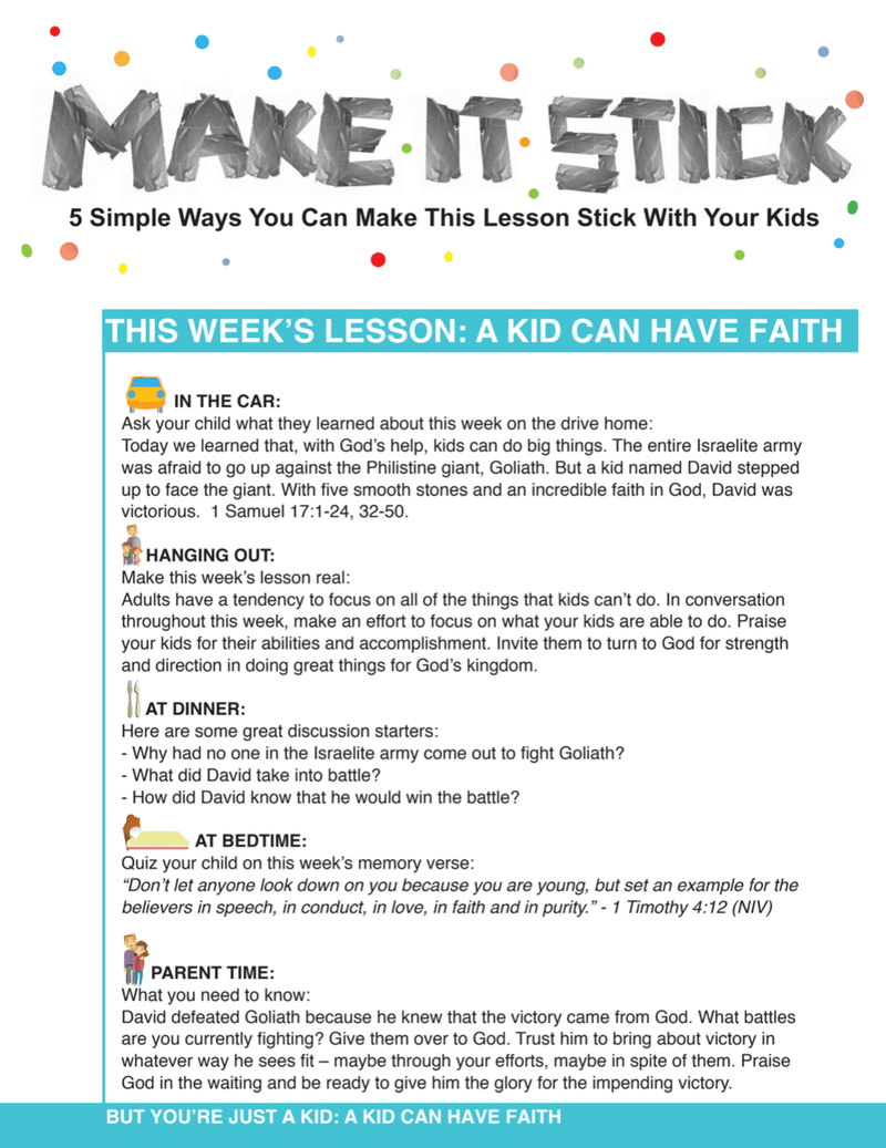 But You're Just a Kid 4-Week Children's Ministry Curriculum - Children's Ministry Deals
