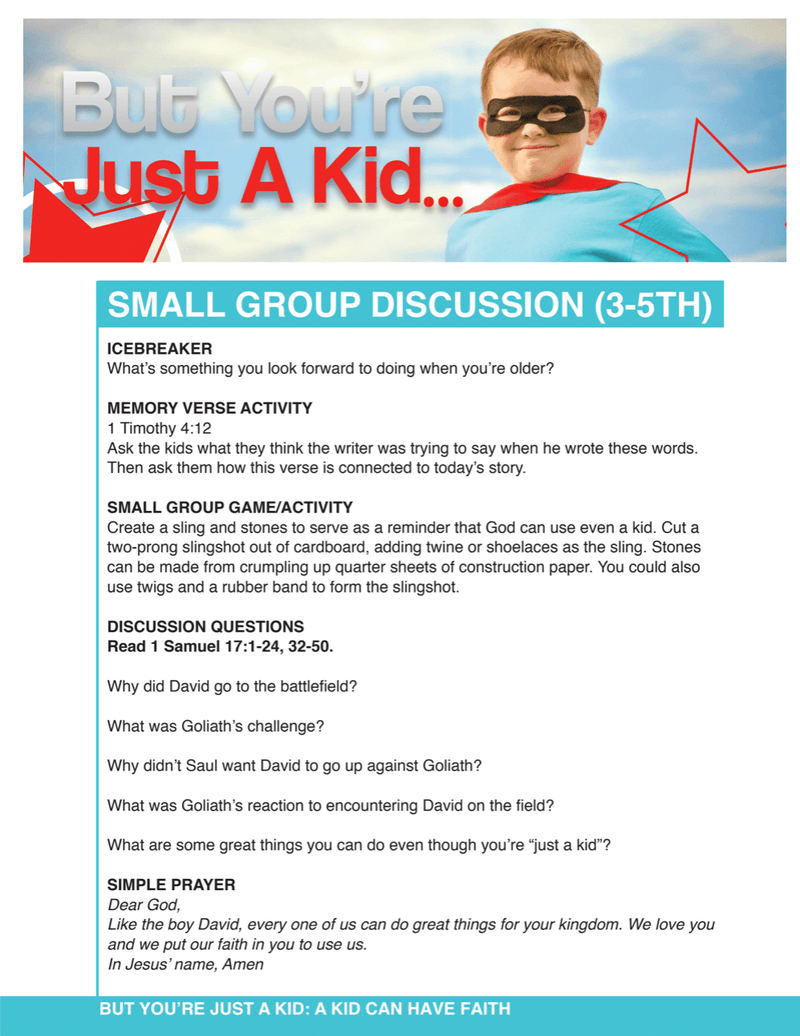 But You're Just a Kid 4-Week Children's Ministry Curriculum - Children's Ministry Deals