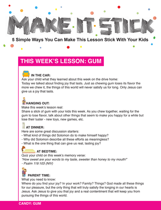 Candy 12-Week Children's Ministry Curriculum - Children's Ministry Deals