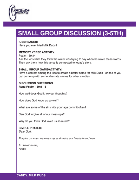 Candy 12-Week Children's Ministry Curriculum - Children's Ministry Deals