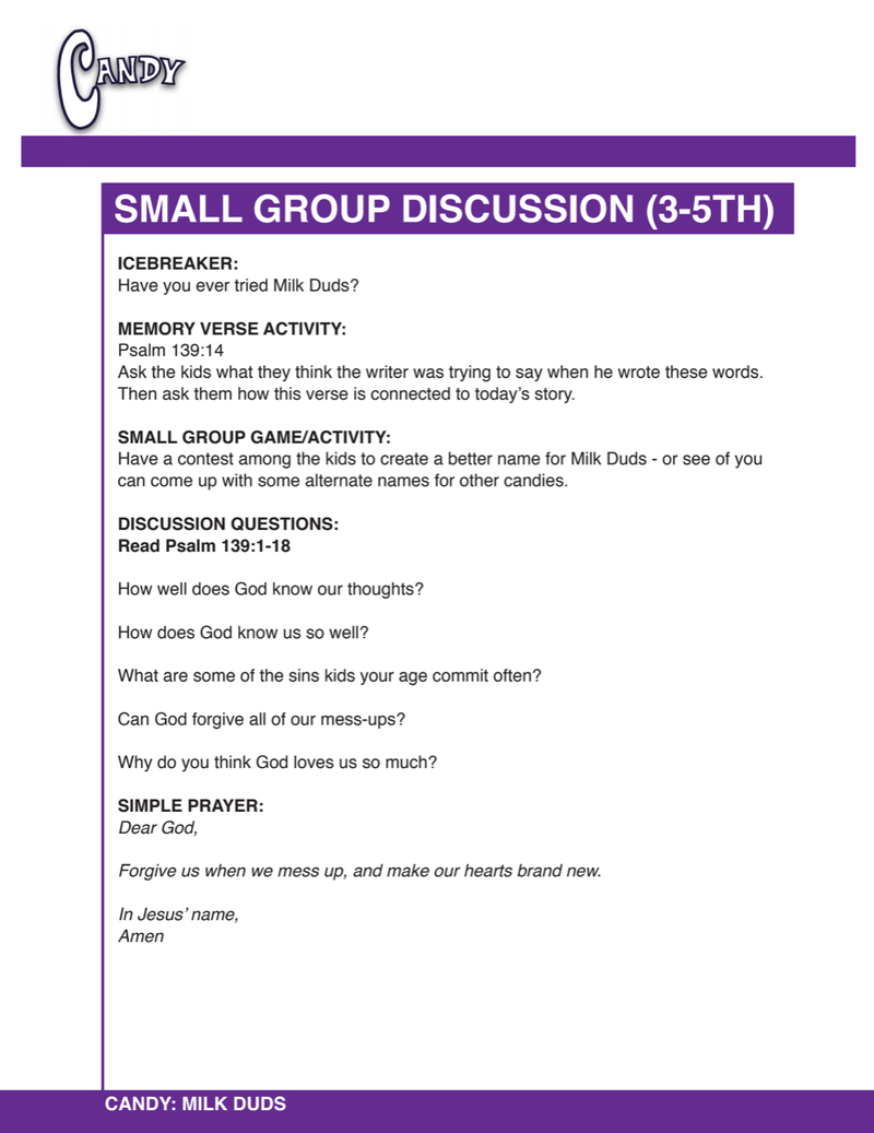 Candy 12-Week Children's Ministry Curriculum - Children's Ministry Deals