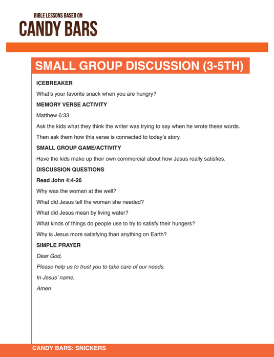Candy Bars 12-Week Children's Ministry Curriculum - Children's Ministry Deals