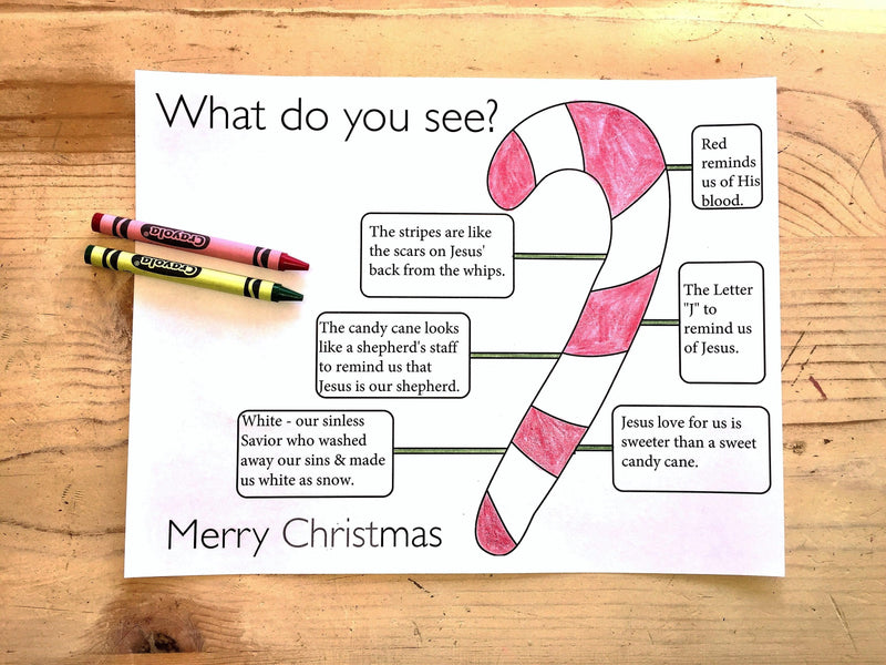 FREE Candy Cane Coloring Page