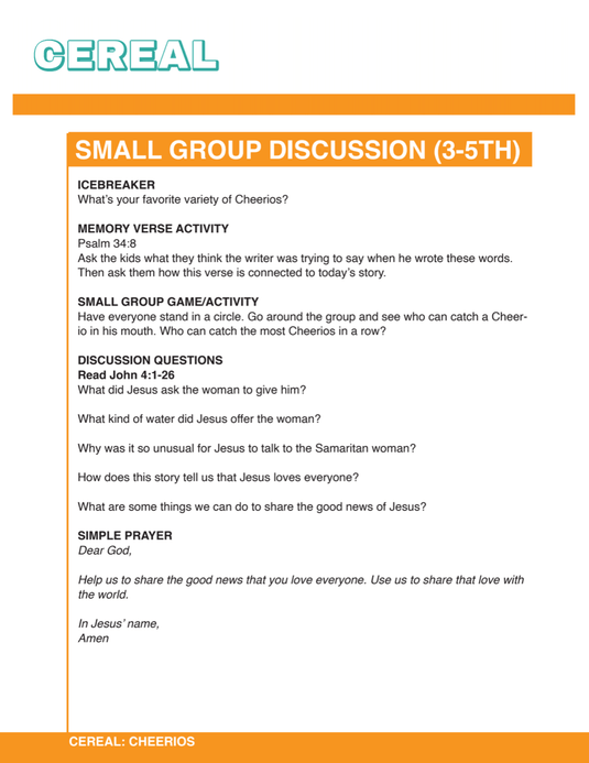 Cereal 12-Week Children's Ministry Curriculum - Children's Ministry Deals