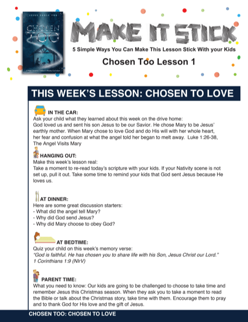 Chosen Too 4-Week Children’s Christmas Curriculum - Children's Ministry Deals