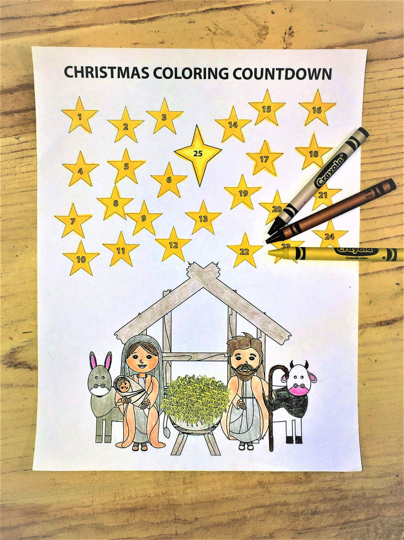 FREE Christmas Coloring Countdown