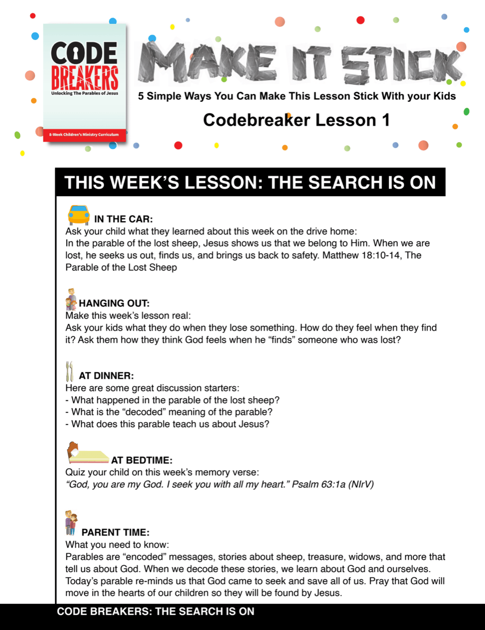 Codebreakers 8-Week Children’s Ministry Curriculum