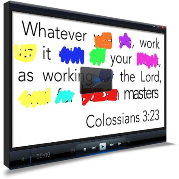 Colossians 3:23 Memory Verse Video