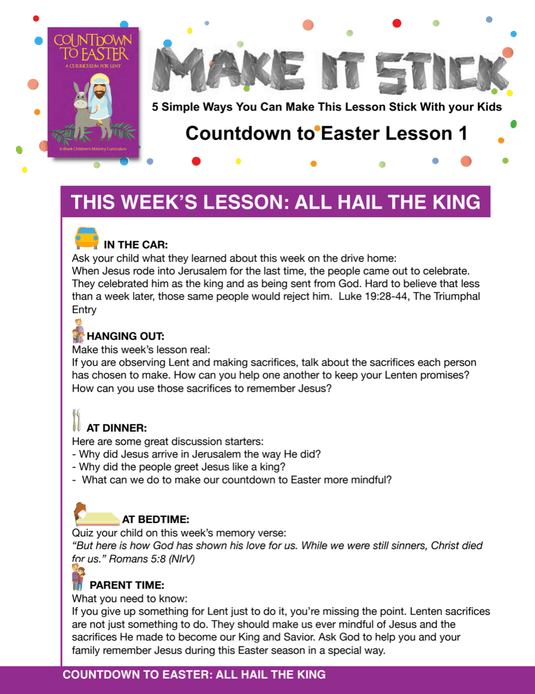 Countdown to Easter 6-Week Children’s Ministry Curriculum - Children's Ministry Deals