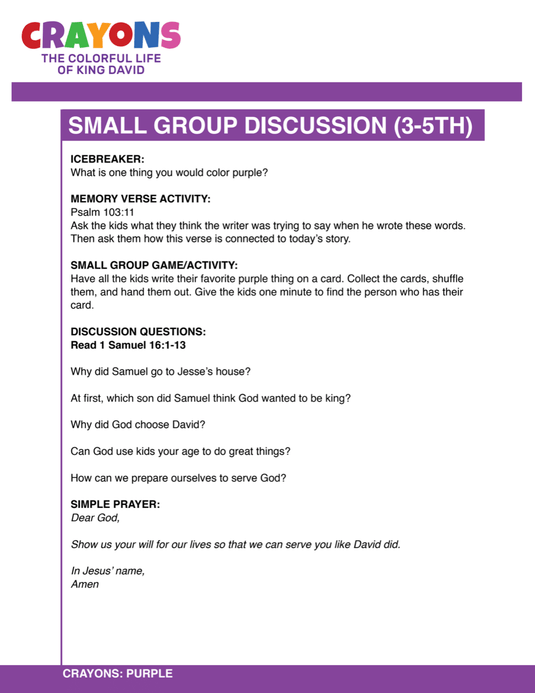 Crayons 12-Week Children's Ministry Curriculum - Children's Ministry Deals