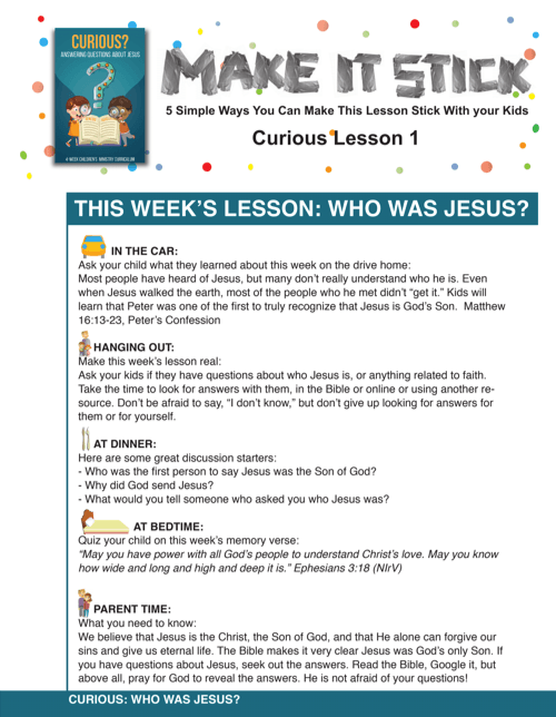 Curious 4-Week Children's Ministry Curriculum - Children's Ministry Deals