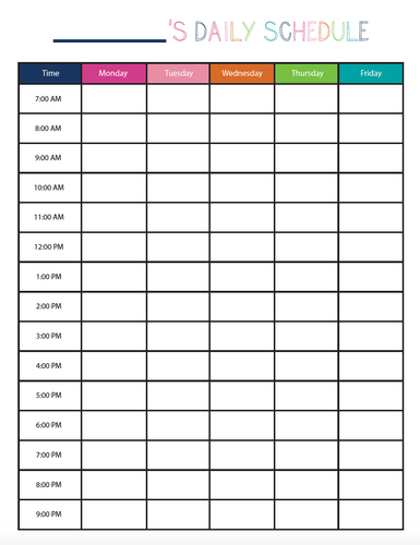 Daily Schedule for Kids And Families - Children's Ministry Deals