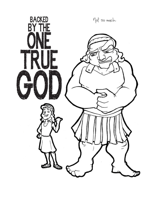 David and Goliath Coloring Page