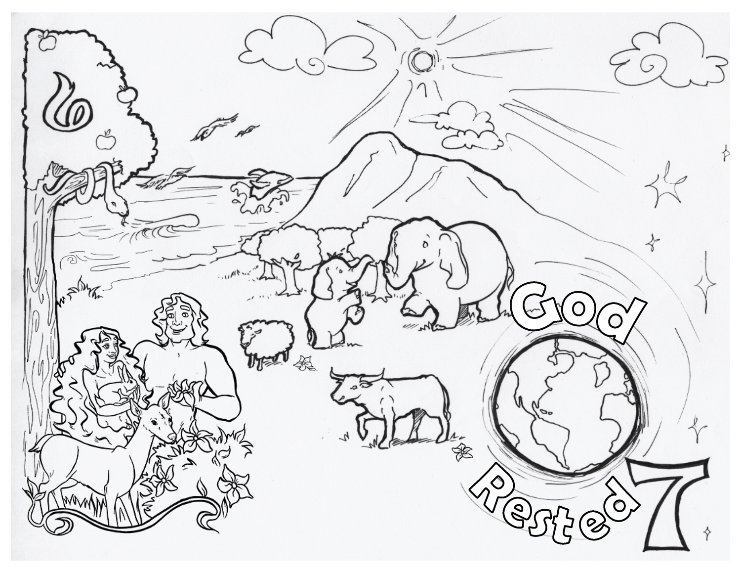 Days Of Creation Coloring Pages Children s Ministry Deals