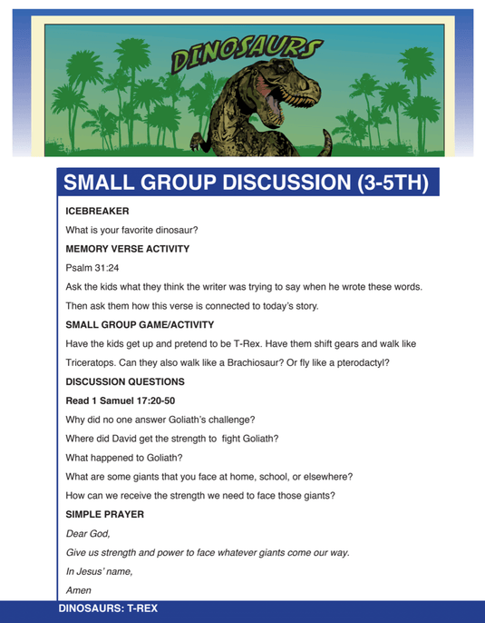 Dinosaurs 4-Week Children's Ministry Curriculum - Children's Ministry Deals