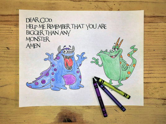 FREE Don't Be Afraid Coloring Page
