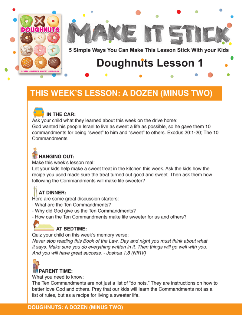 Load image into Gallery viewer, Doughnuts 12-Week Children&#39;s Ministry Curriculum - Children&#39;s Ministry Deals
