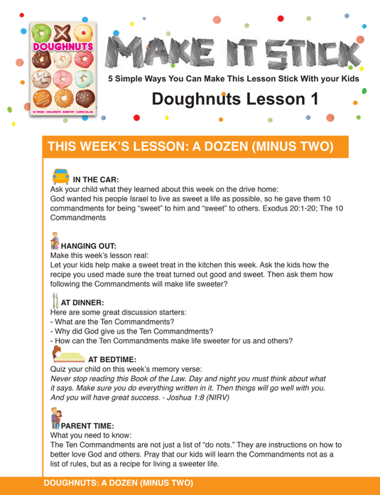 Doughnuts 12-Week Children's Ministry Curriculum - Children's Ministry Deals
