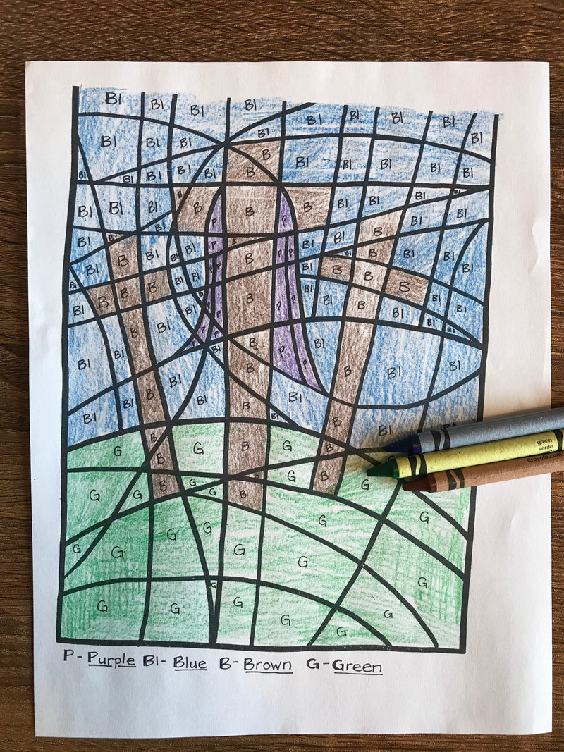 Easter Color By Number Coloring Page