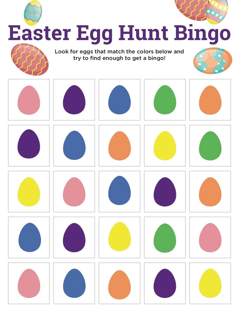 Easter Egg Hunt Bingo