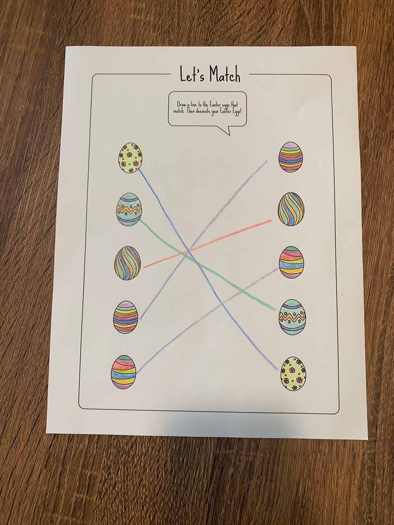 Easter Egg Matching Coloring Page - Children's Ministry Deals