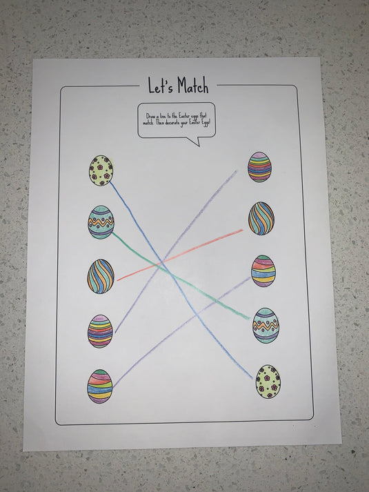 Easter Egg Matching Coloring Page - Children's Ministry Deals