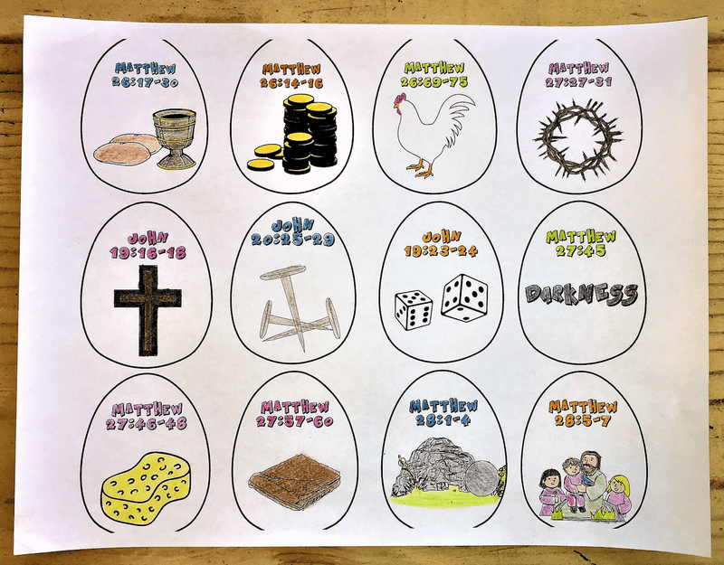 Load image into Gallery viewer, Resurrection Eggs coloring pages
