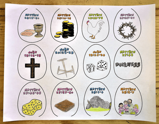 Resurrection Eggs coloring pages