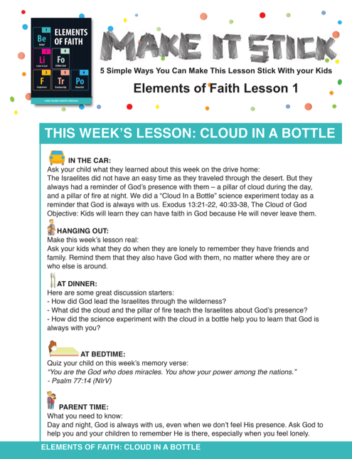 Elements of Faith 8-Week Children’s Ministry Curriculum - Children's Ministry Deals