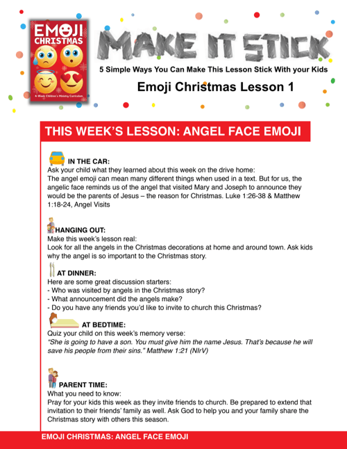 Emoji Christmas 4-Week Children's Ministry Curriculum - Children's Ministry Deals