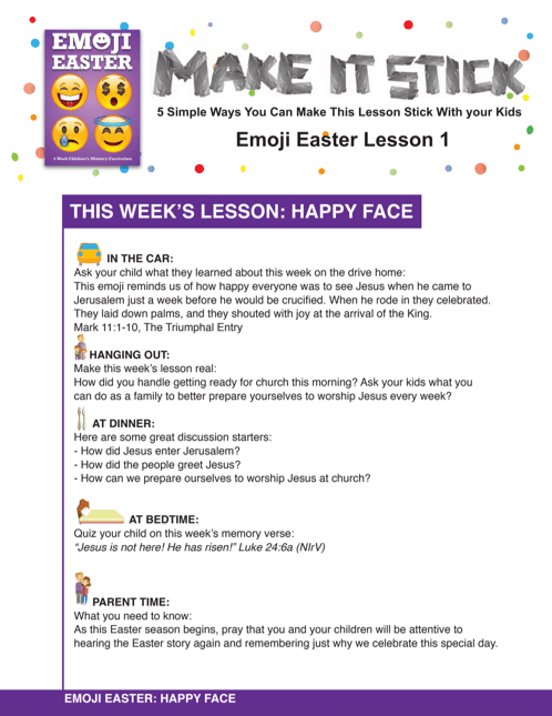 Emoji Easter 4-Week Children's Ministry Curriculum - Children's Ministry Deals
