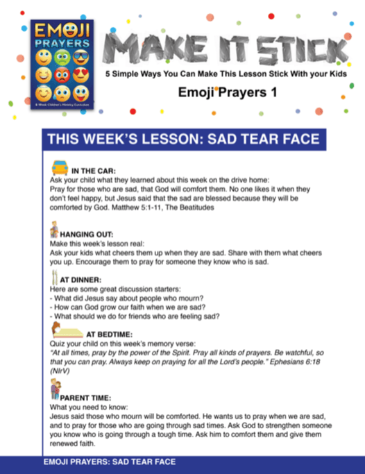 Emoji Prayers 8-Week Children's Ministry Curriculum - Children's Ministry Deals