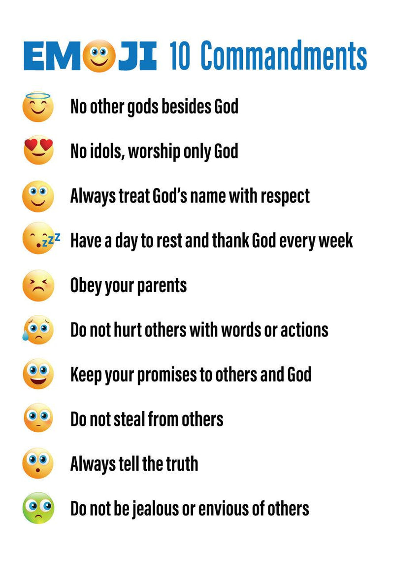 FREE Emojis 10 Commandments Printable