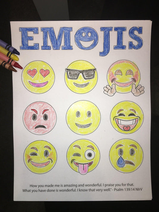 Free Emoji Coloring Page