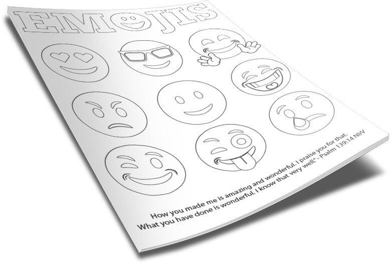 Load image into Gallery viewer, FREE Emojis Coloring Page
