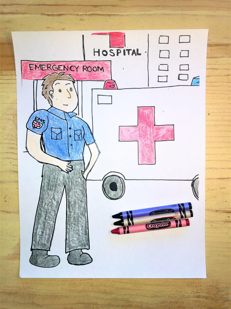 Load image into Gallery viewer, FREE EMT Coloring Page
