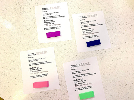 Eraser Prayer Back to School Gift for Students - Children's Ministry Deals