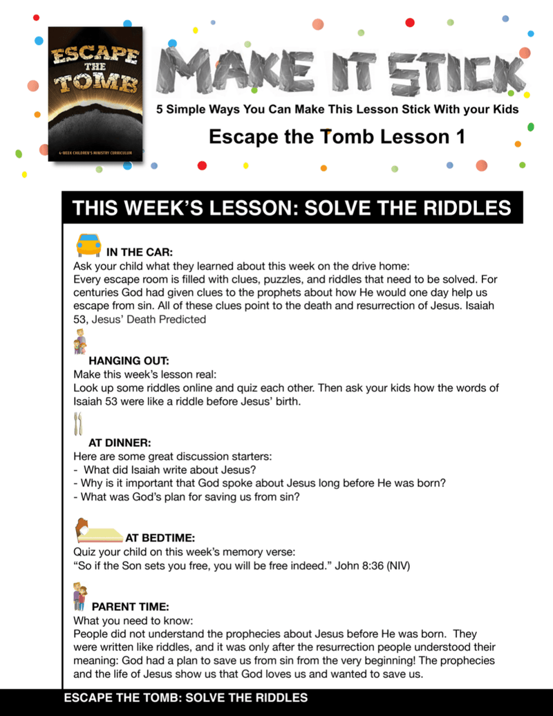 Load image into Gallery viewer, Escape the Tomb 4-Week Children&#39;s Ministry Curriculum - Children&#39;s Ministry Deals

