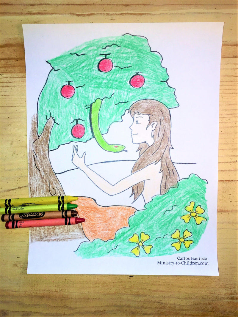 Load image into Gallery viewer, FREE Eve Coloring Page 
